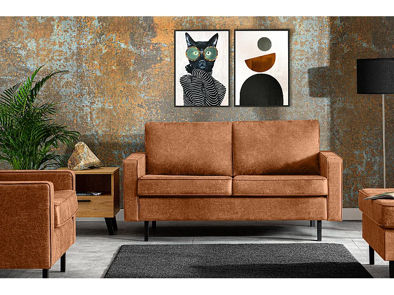 Sofa 2-Sitzer - Rot - INVIA