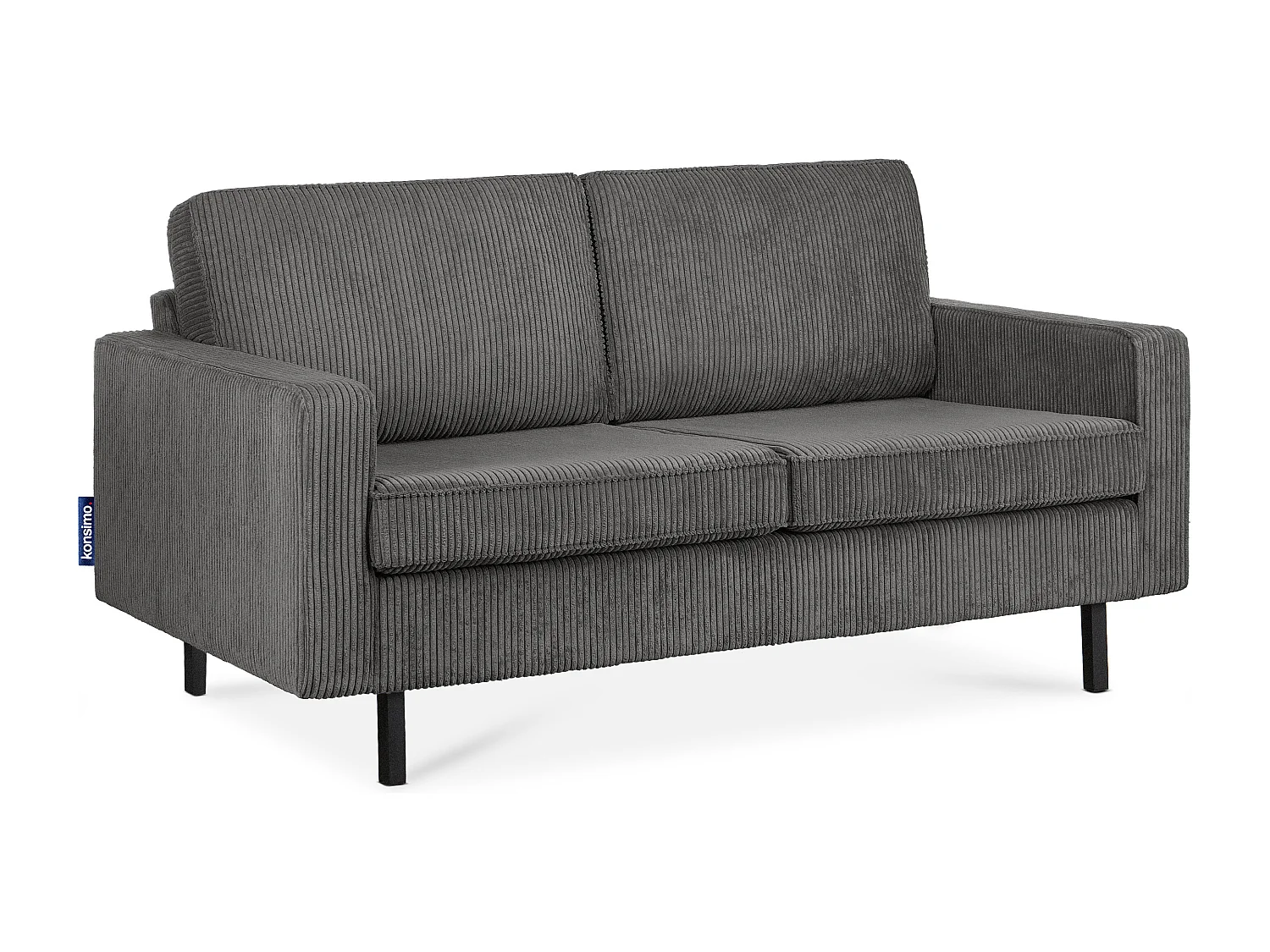 Sofa 2-Sitzer - Dunkelgrau - INVIA