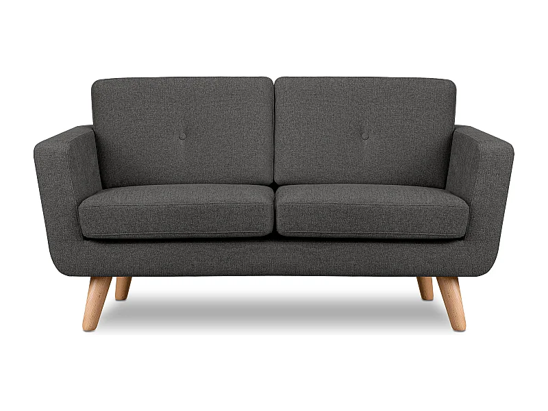 Sofa 2 Personen - Graphit - TAGIO