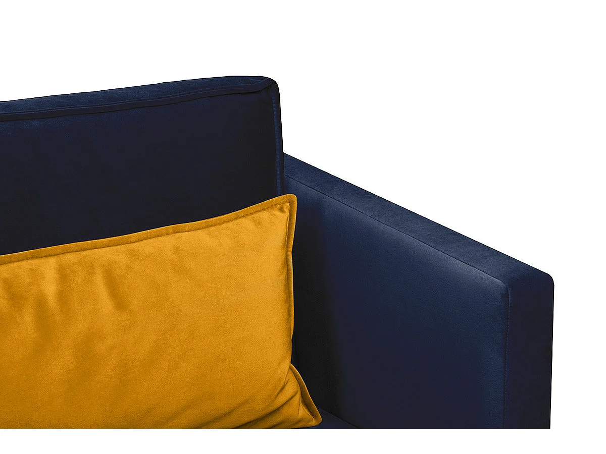 Sofa 3-Personen - Marineblau/Gelb - GANZO