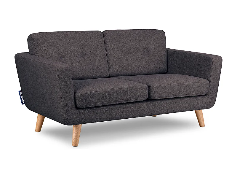 Sofa 2 Personen - Graubraun/Braun - TAGIO