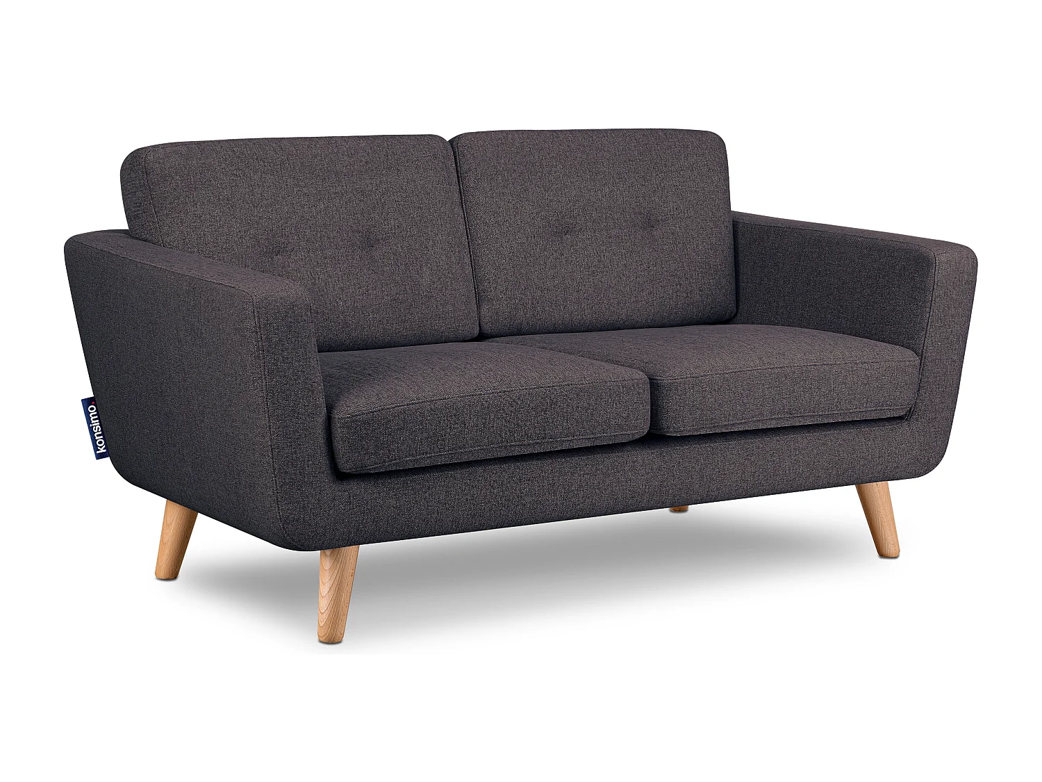 Sofa 2 Personen - Graubraun/Braun - TAGIO