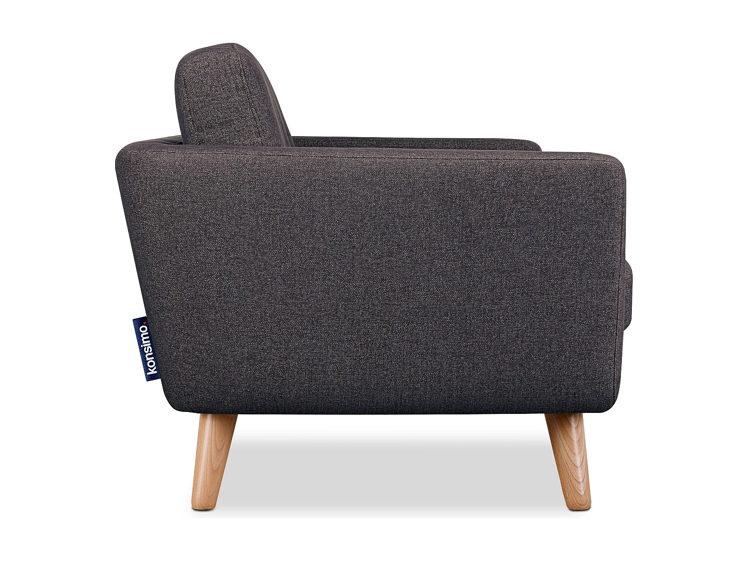 Sofa 2 Personen - Graubraun/Braun - TAGIO