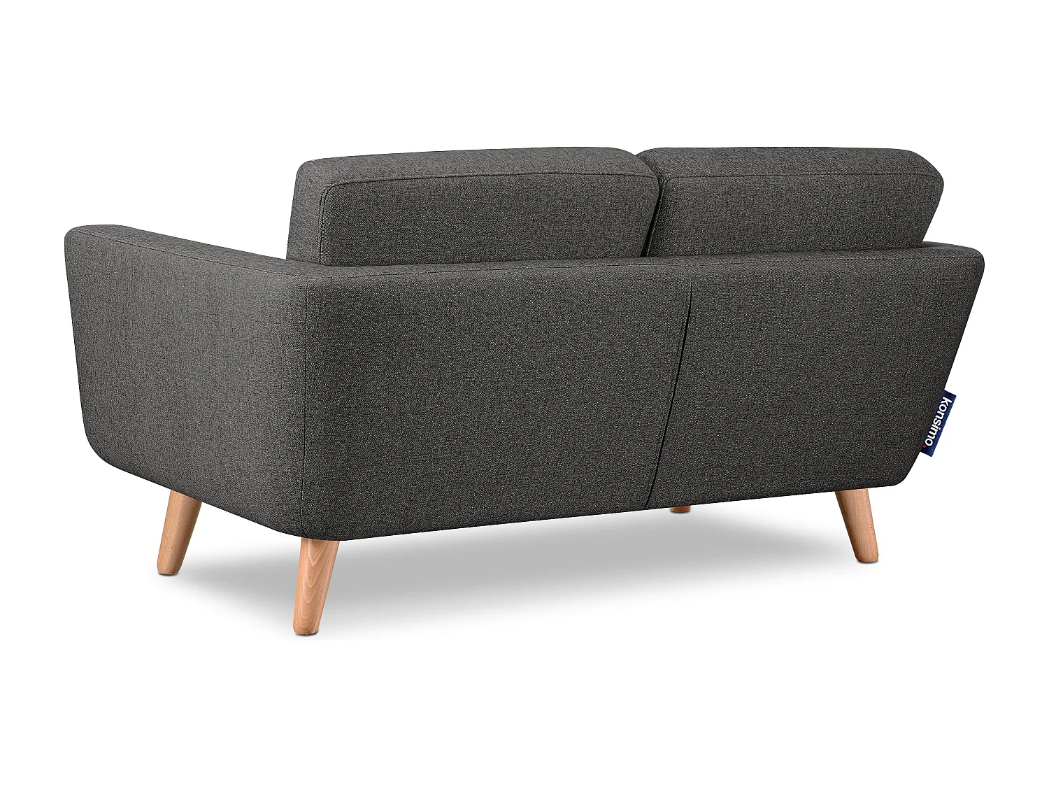 Sofa 2 Personen - Graphit/Braun - TAGIO