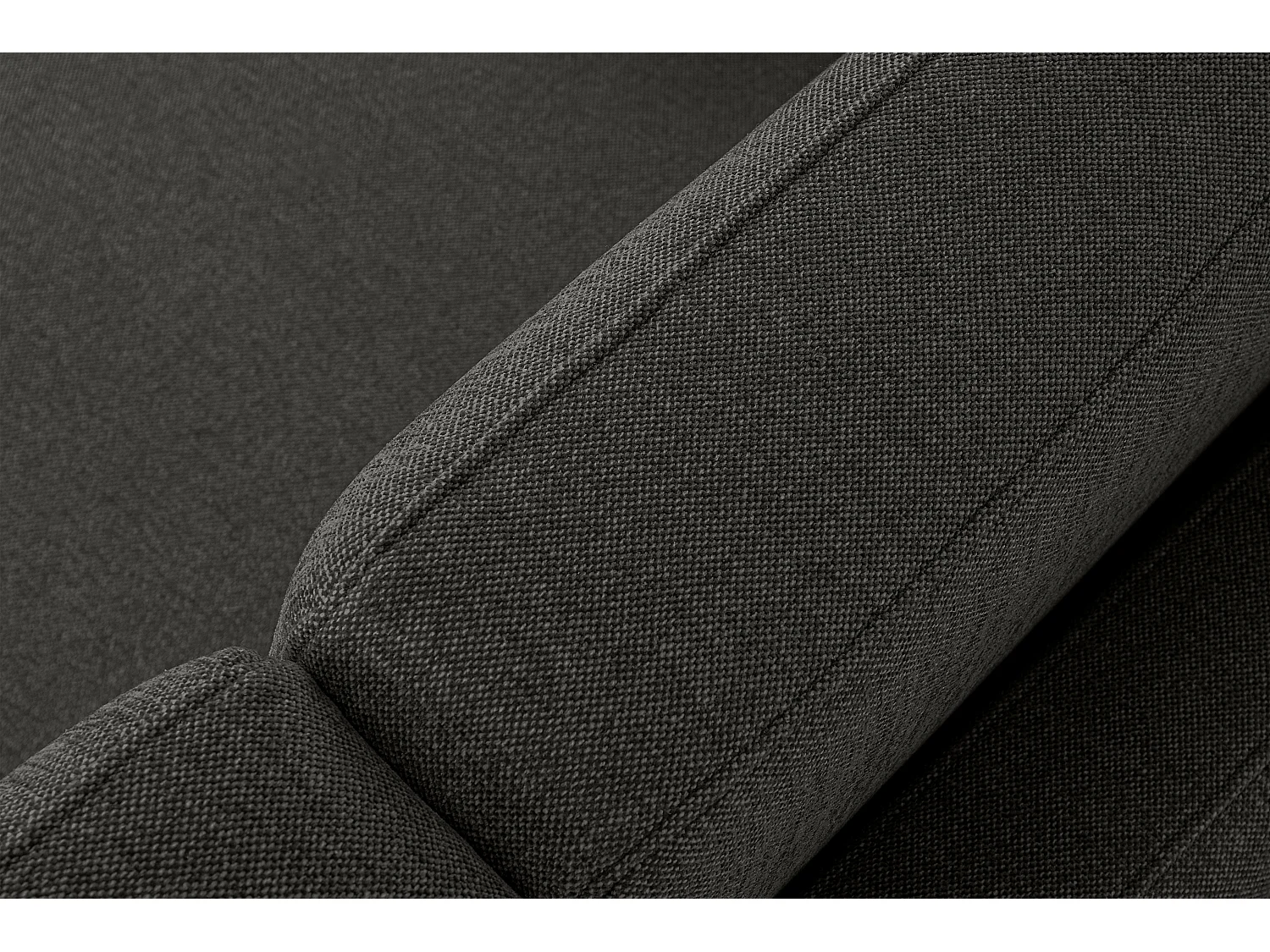 Sofa 2 Personen - Graphit/Braun - TAGIO