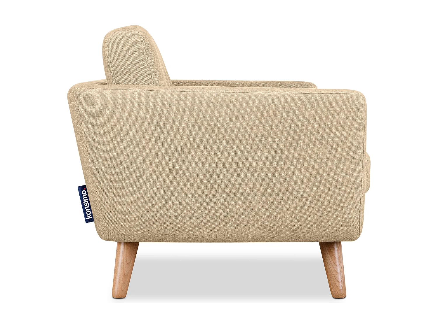 Sofa 2 Personen - Creme/Braun - TAGIO