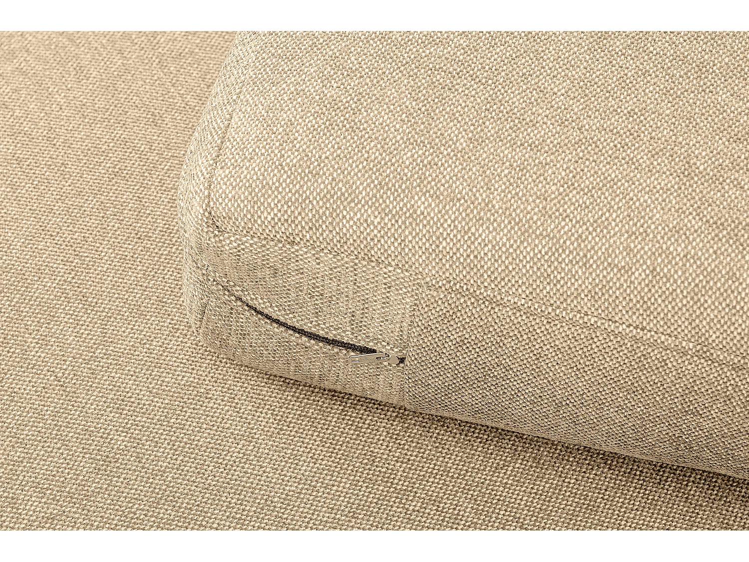 Sofa 2 Personen - Creme/Braun - TAGIO