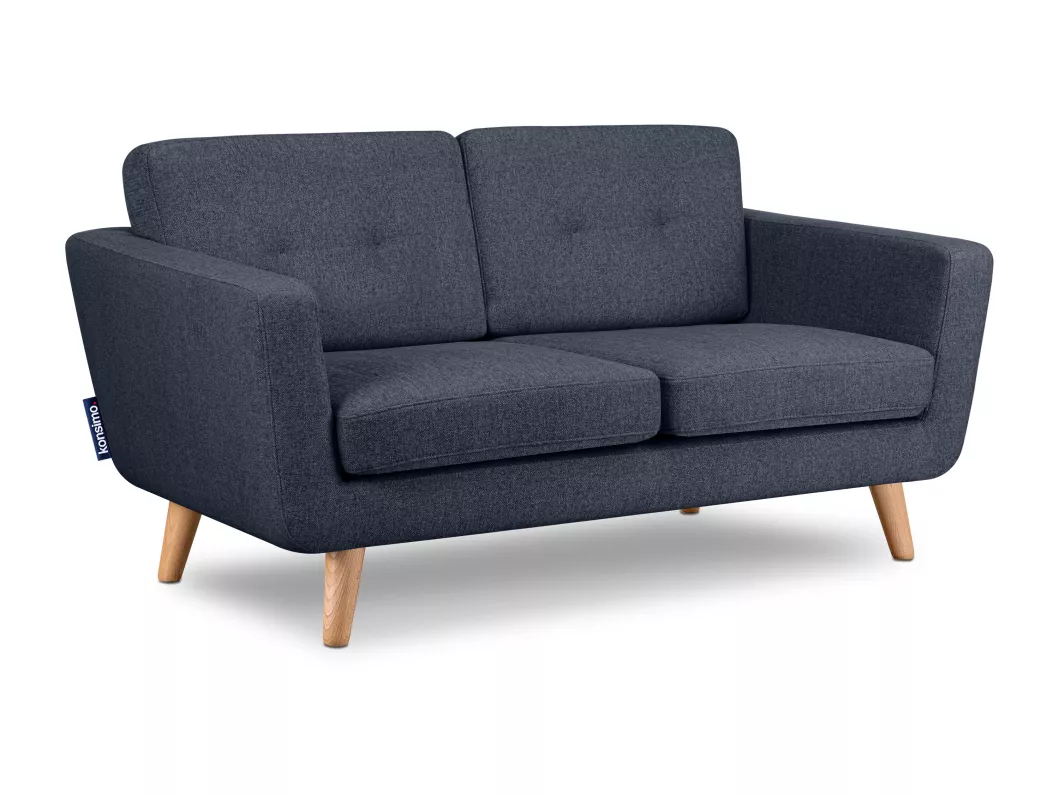 Kauf Unique Sofa 2 Personen - Marineblau/Braun - TAGIO