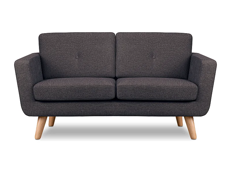 Sofa 2 Personen - Graubraun - TAGIO