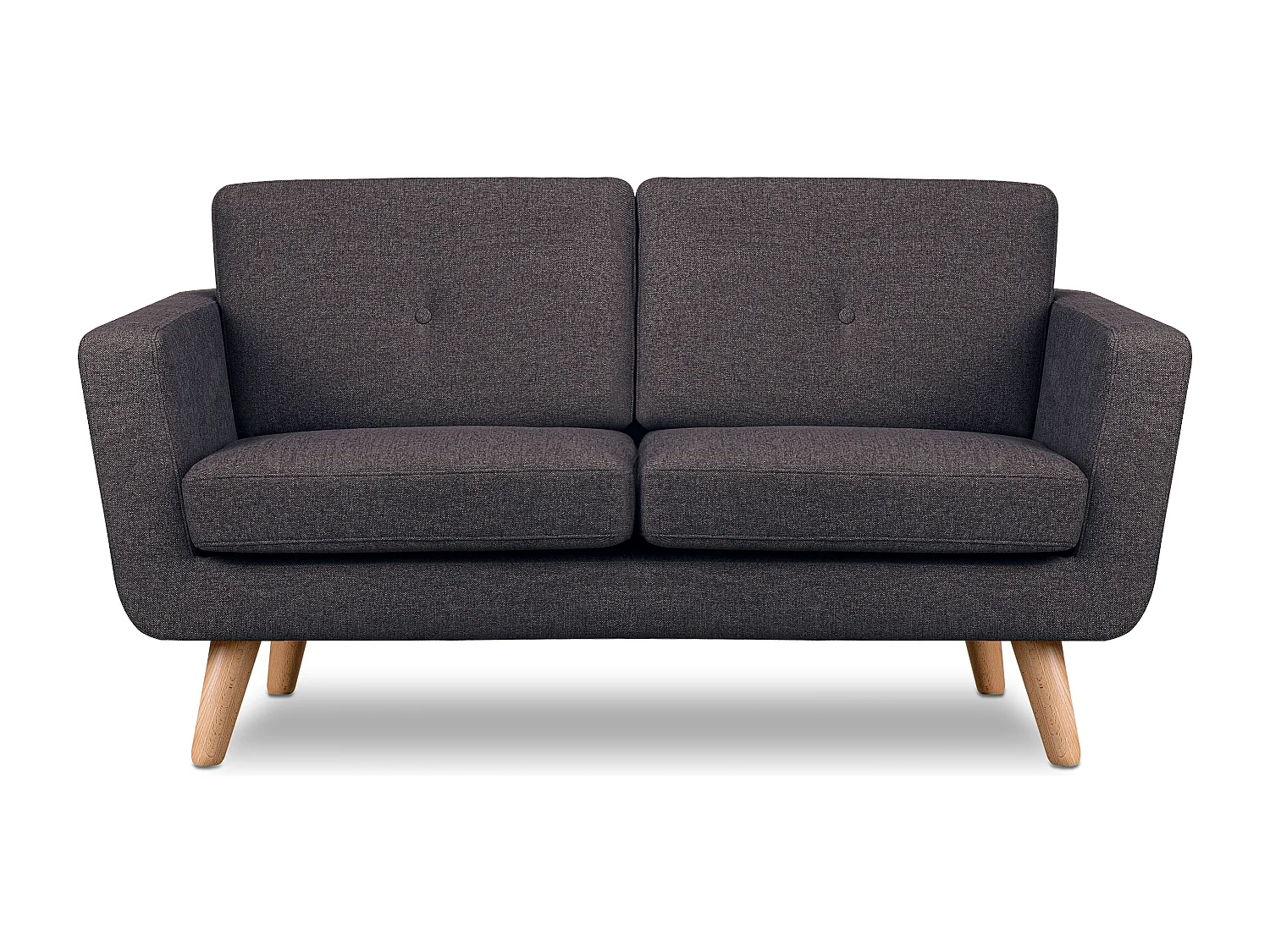 Sofa 2 Personen - Graubraun - TAGIO