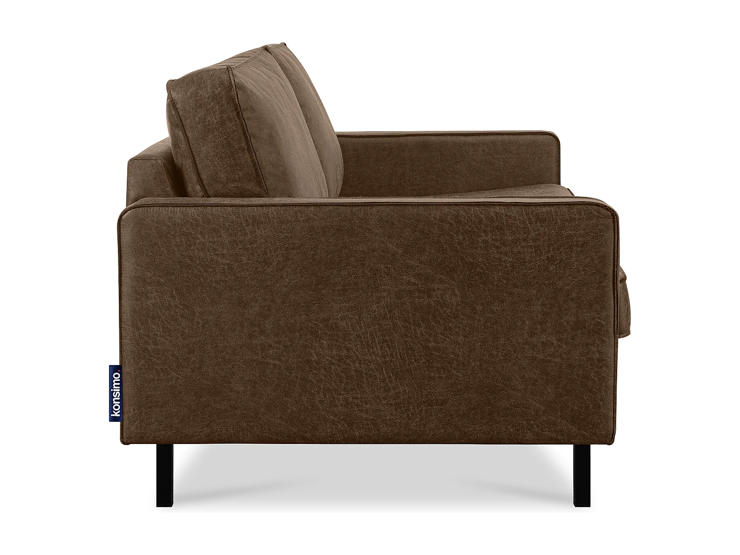 Sofa 2-Sitzer - Dunkelbraun - INVIA