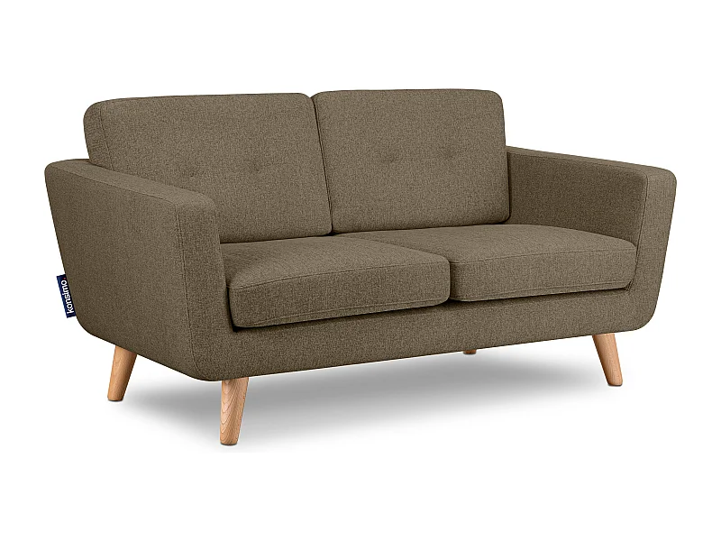 Sofa 2 Personen - Kaffeebraun/Braun - TAGIO