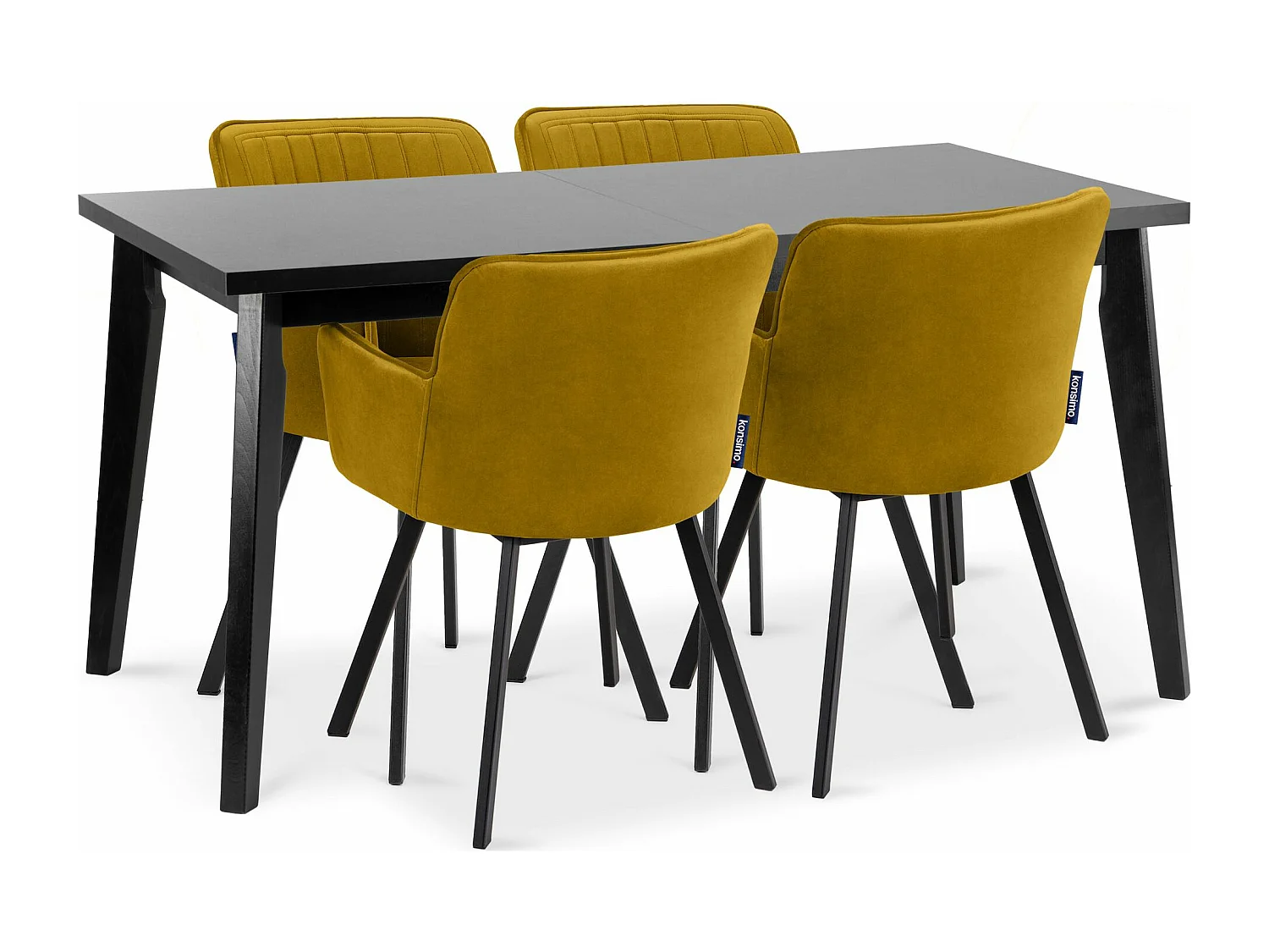 Klappbarer Esstisch  - Schwarz - RHENA