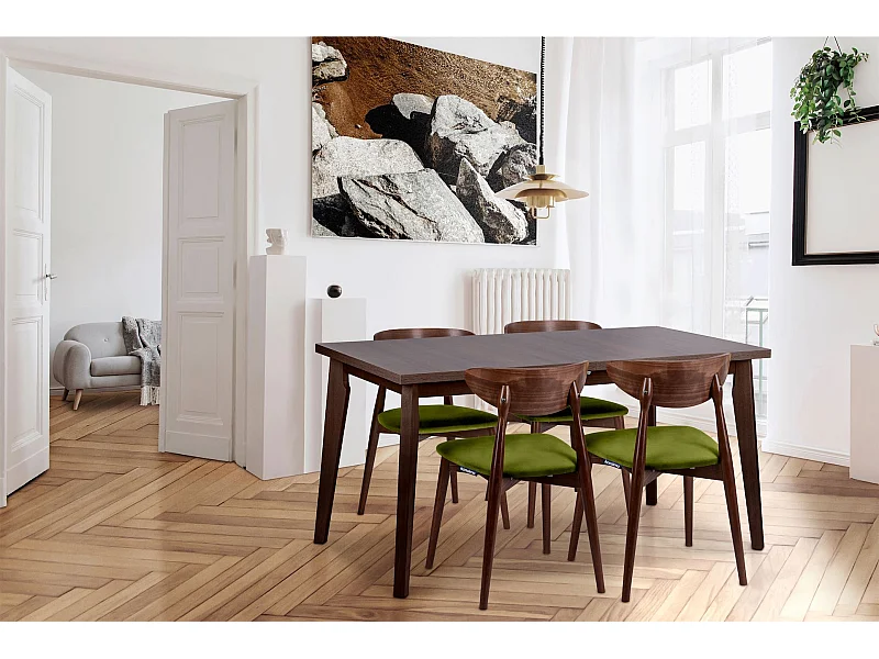 Klappbarer Esstisch  - Dunkelbraun - RHENA