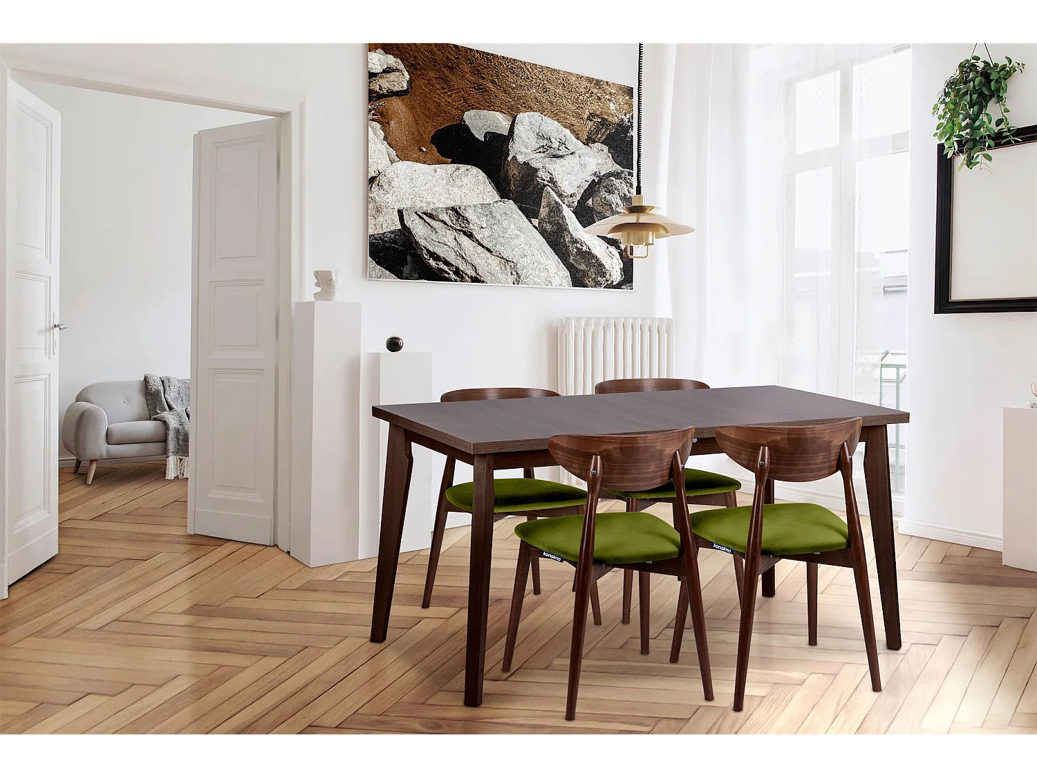 Klappbarer Esstisch  - Dunkelbraun - RHENA