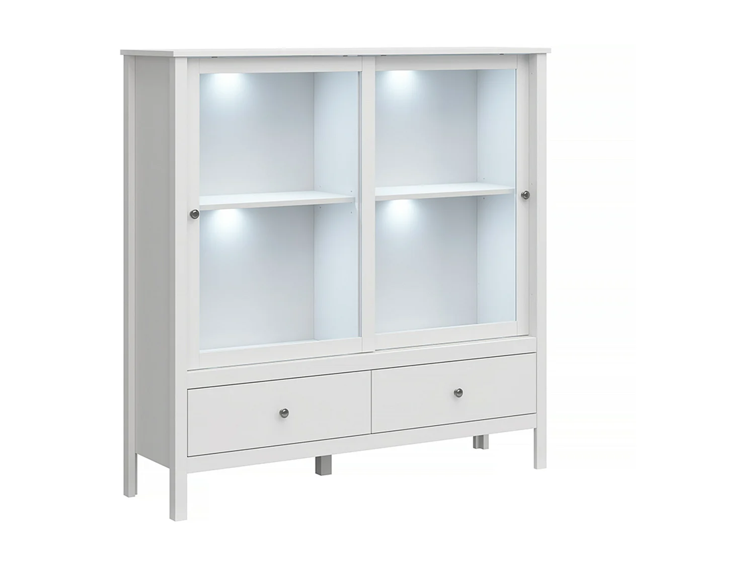Vitrinenschrank  - Weiß - FARGE