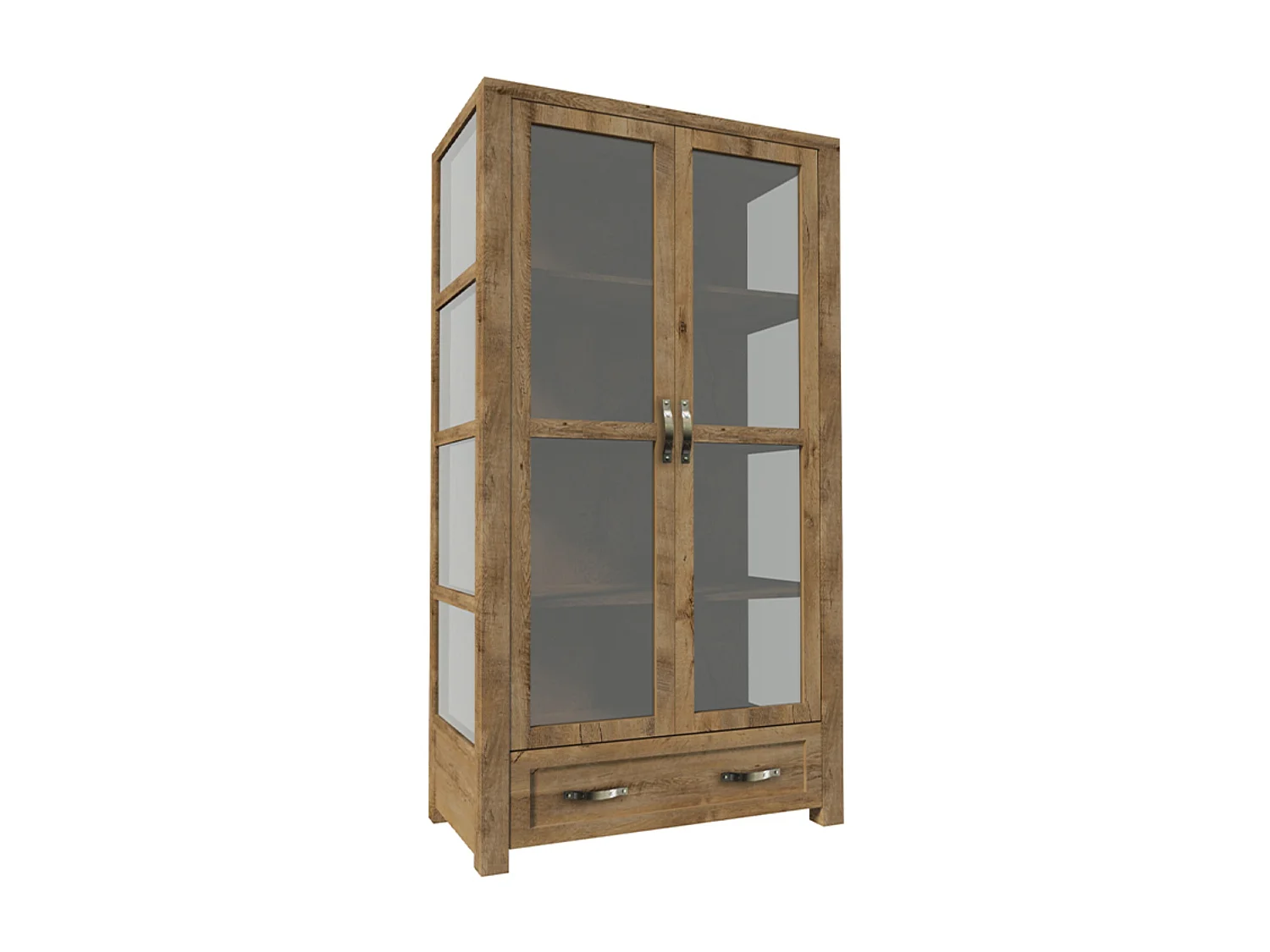 Vitrinenschrank  - Braun - RABO