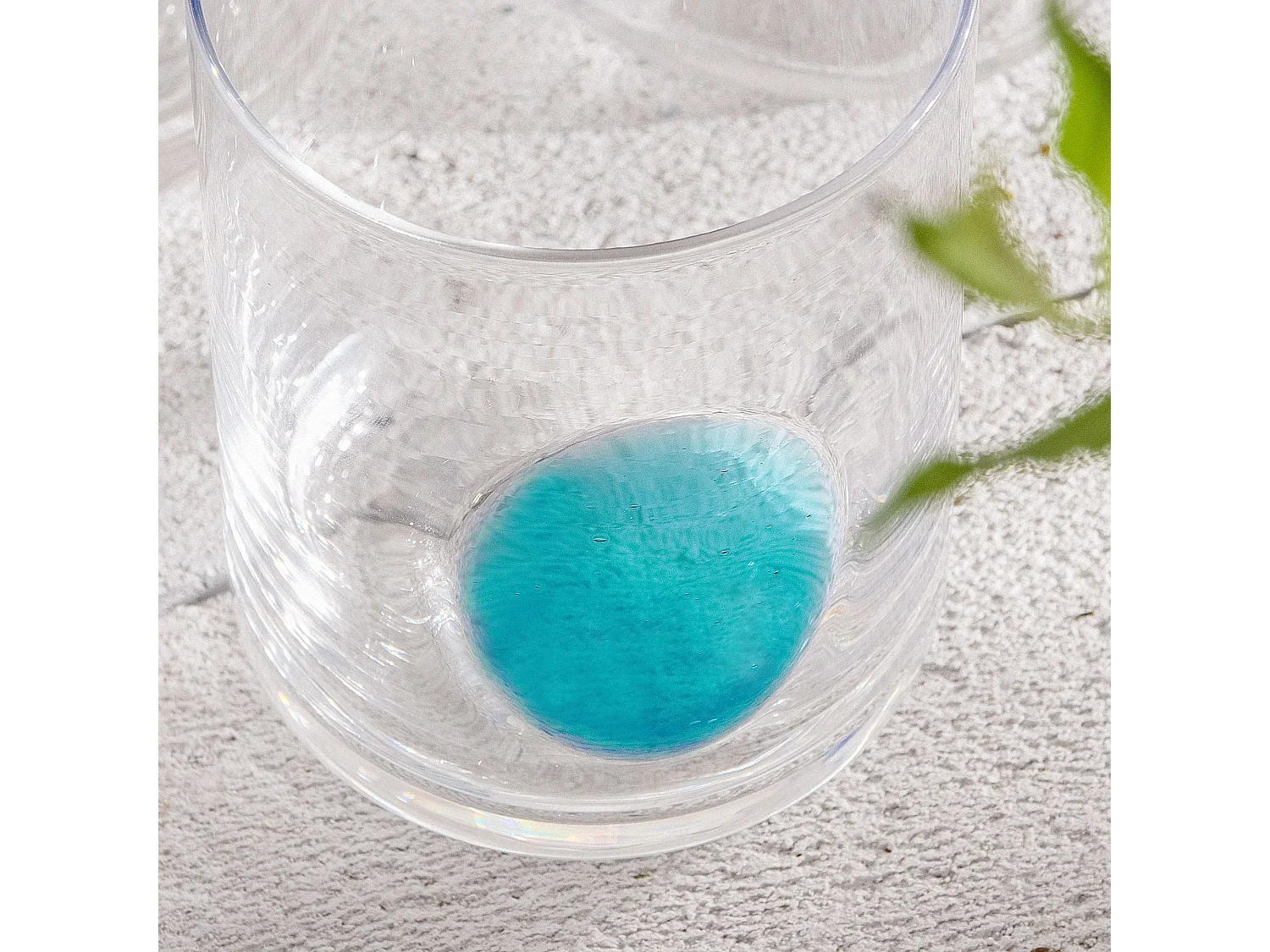 Trinkglas-Set (6er-Set) - transparent / blau - KROG