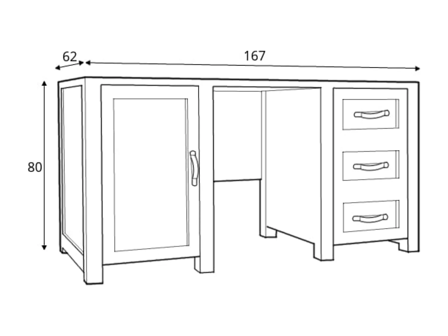 Schreibtisch - Braun - RABO