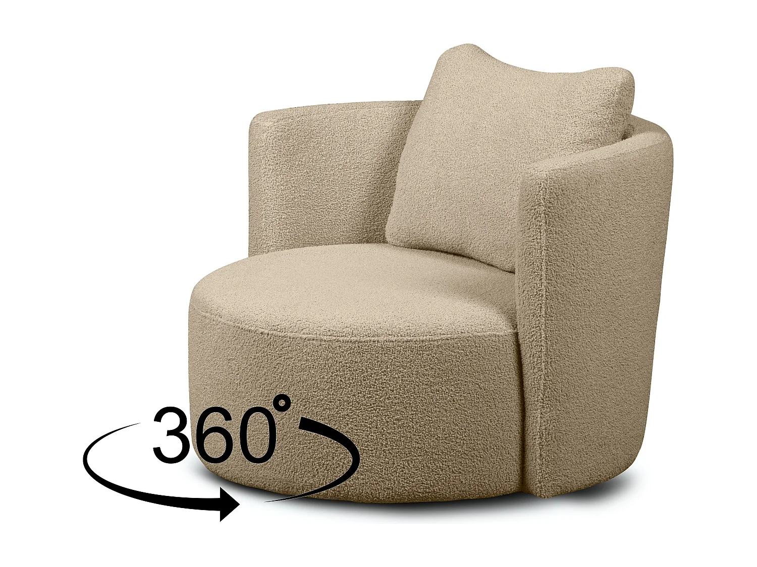 Sessel mit Fußbank - Beige - RAGGI