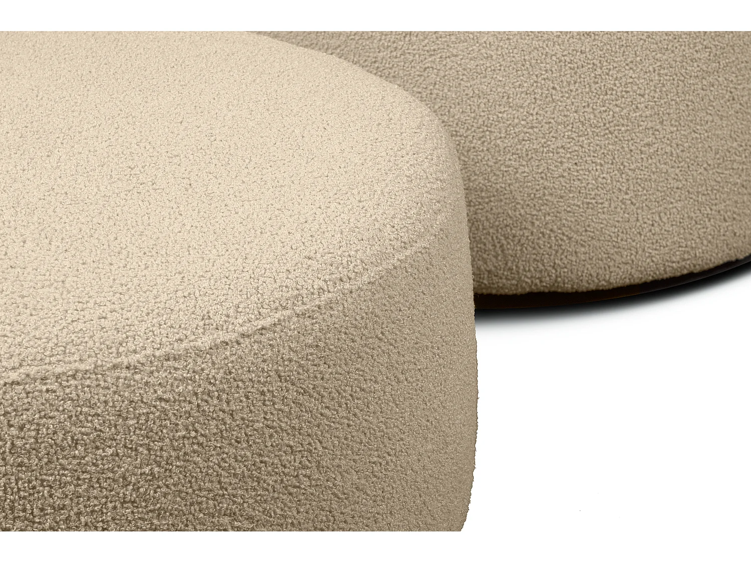 Sessel mit Fußbank - Beige - RAGGI