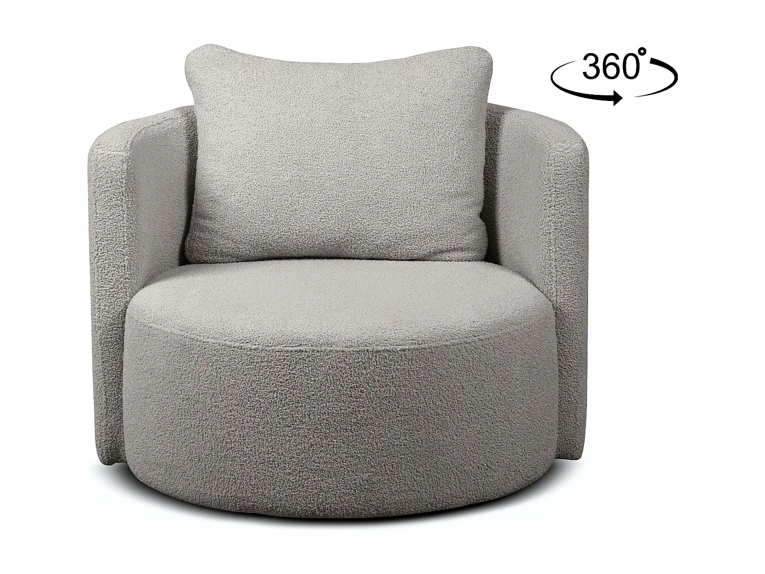 Sessel mit Fußbank - Hellgrau - RAGGI