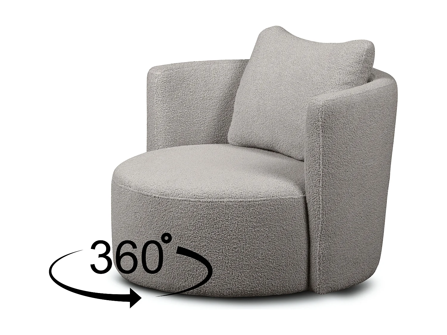 Sessel mit Fußbank - Hellgrau - RAGGI