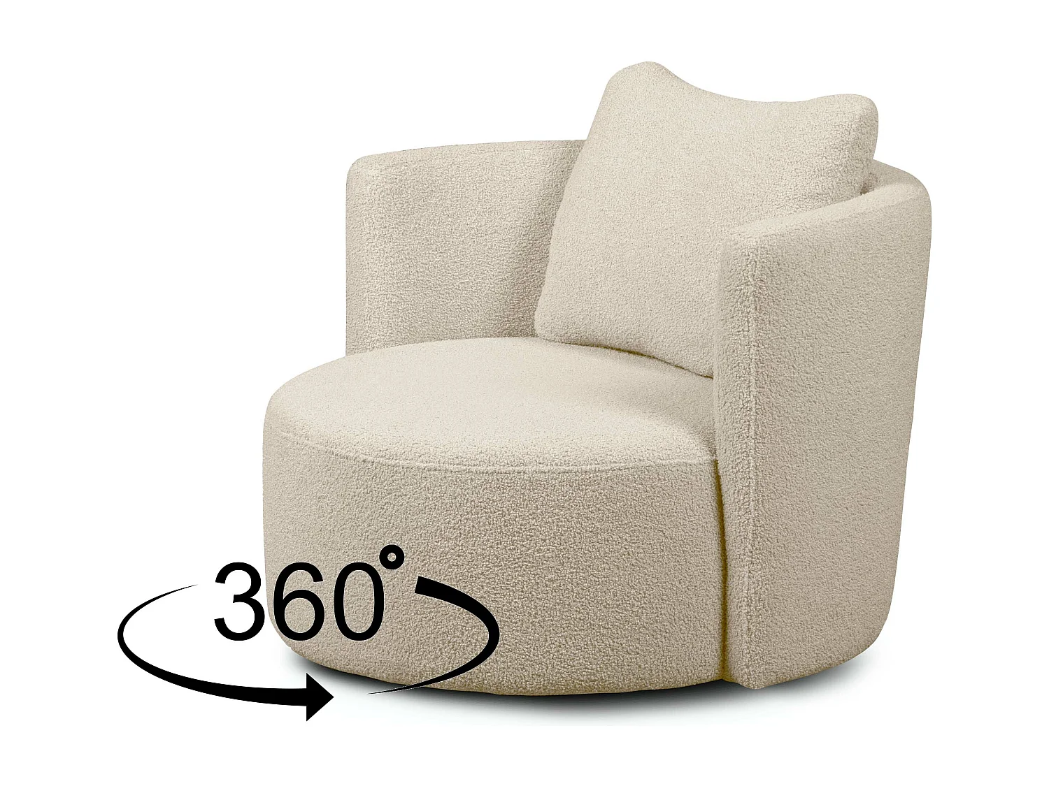 Sessel mit Fußbank - Ecru - RAGGI