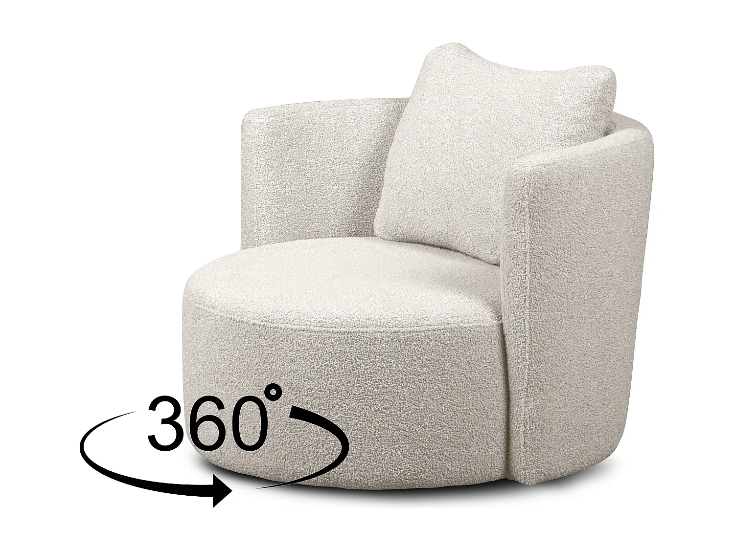 Sessel mit Fußbank - Weiß - RAGGI