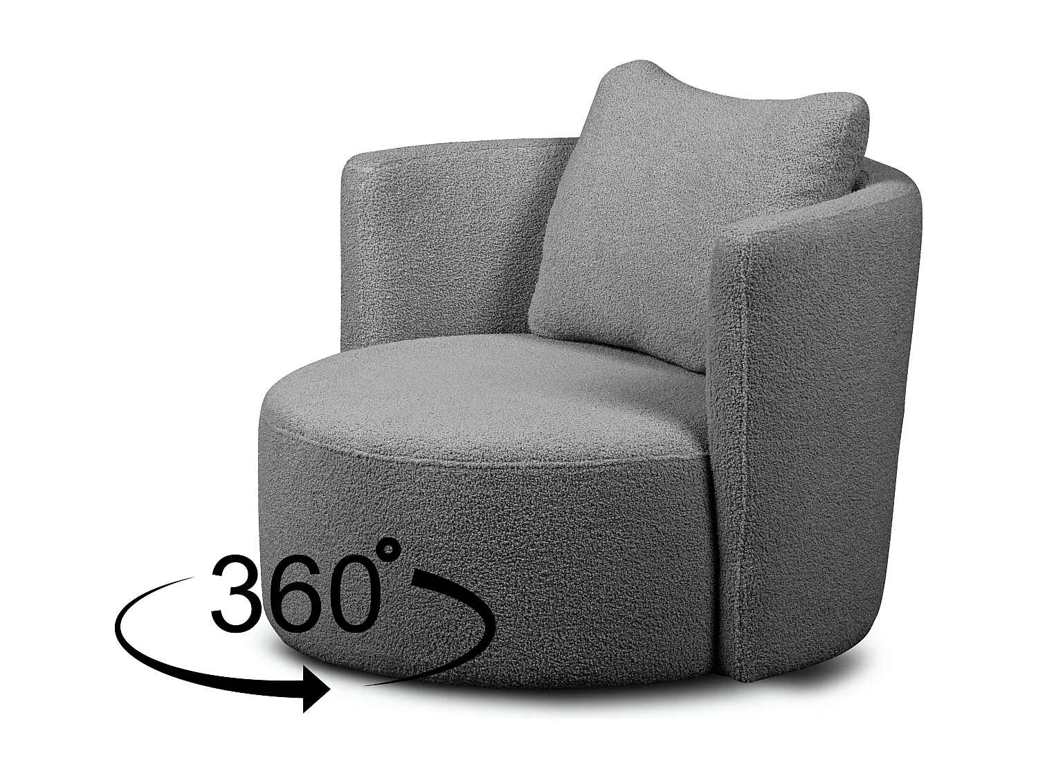 Sessel mit Fußbank - Lavagrau - RAGGI