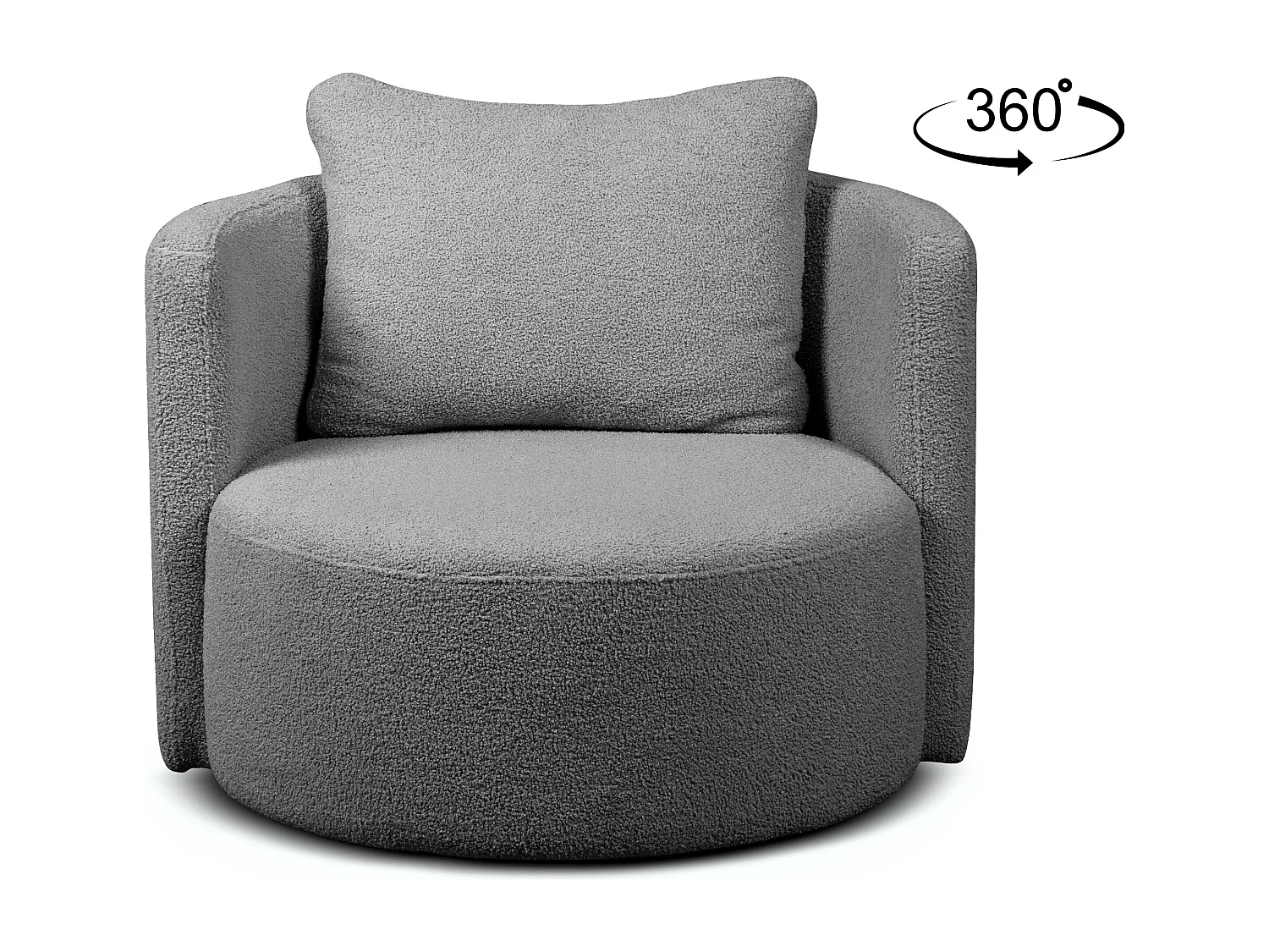 Sessel mit Fußbank - Lavagrau - RAGGI