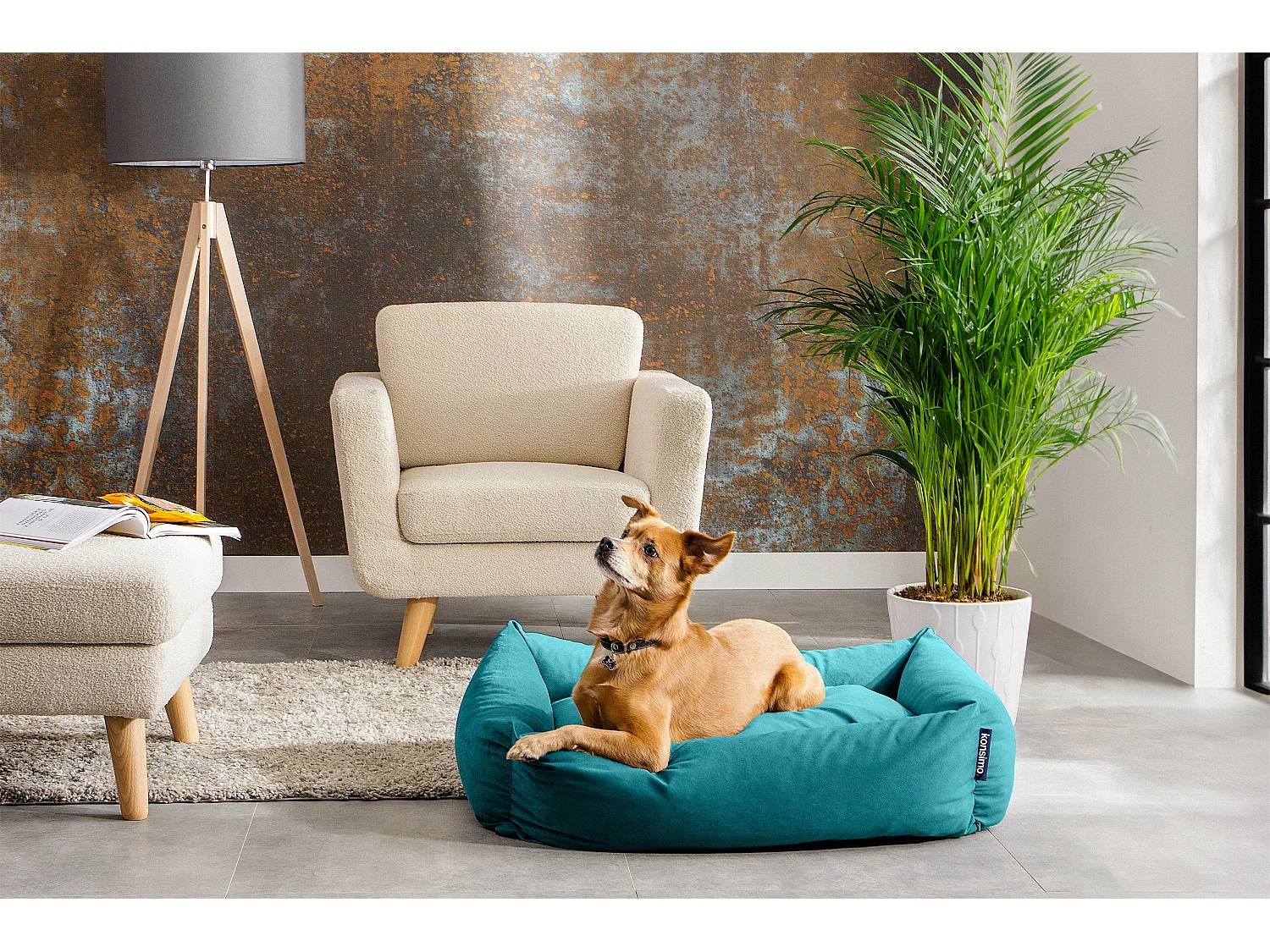 Hundebett - Türkis - CANINI