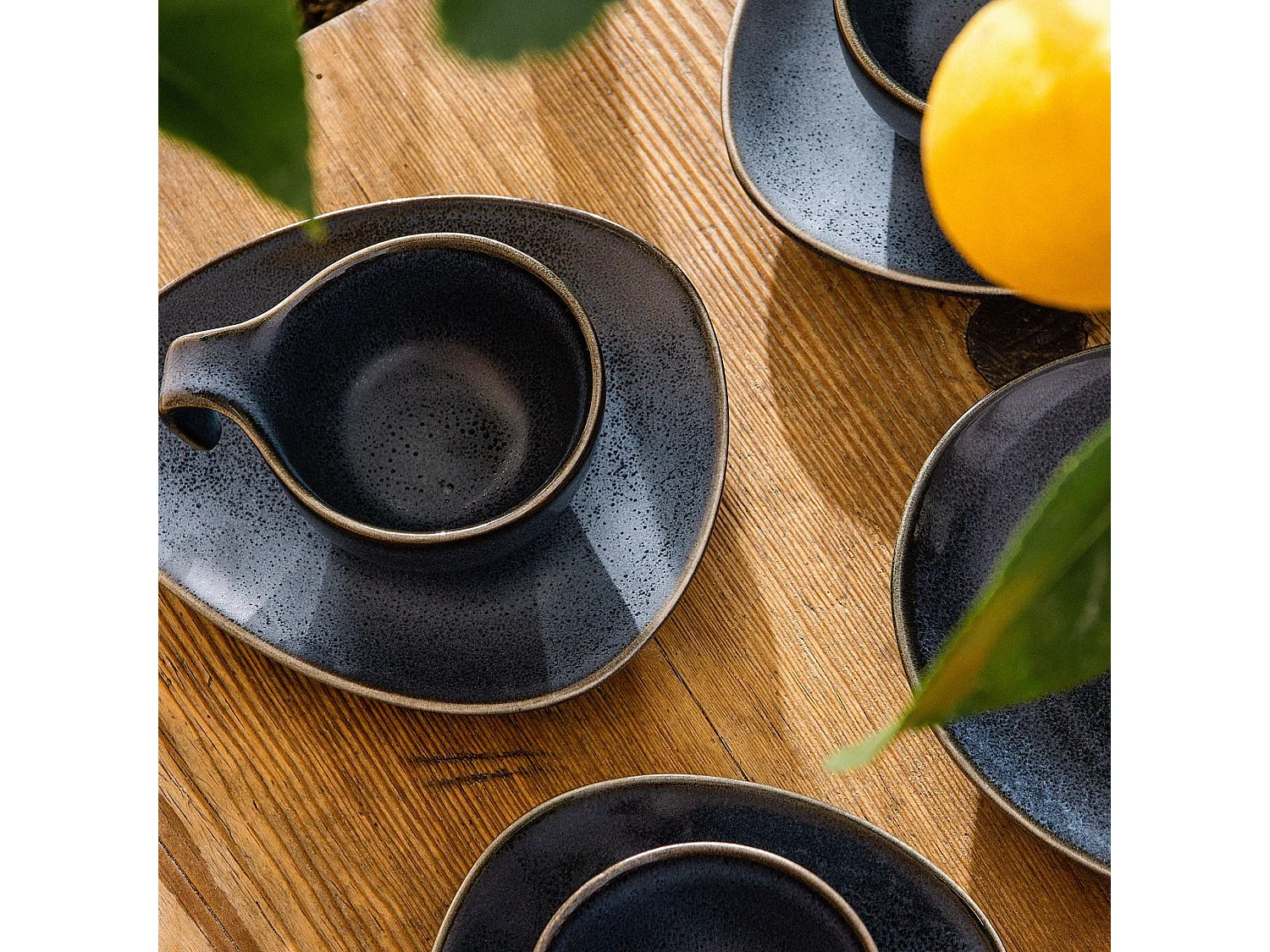 Espresso-Set (12er-Set) - schwarz / graphit / marineblau - TIME BLACK