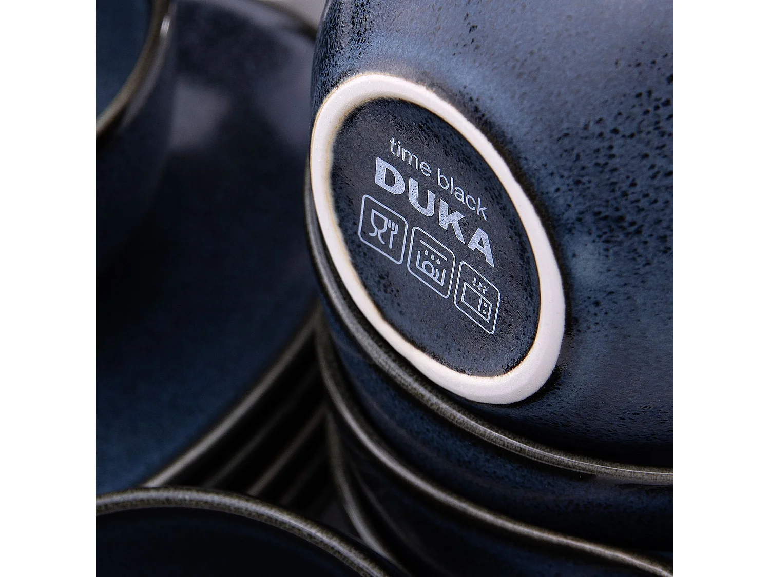 Espresso-Set (12er-Set) - schwarz / graphit / marineblau - TIME BLACK