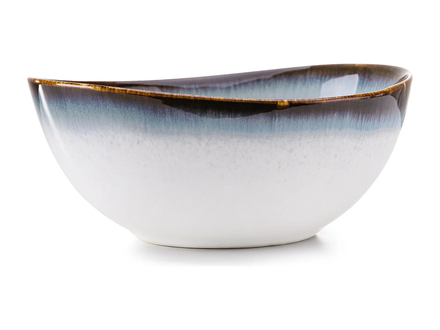 Schalen 6-tlg - weiß / marineblau / braun - TIME DIM