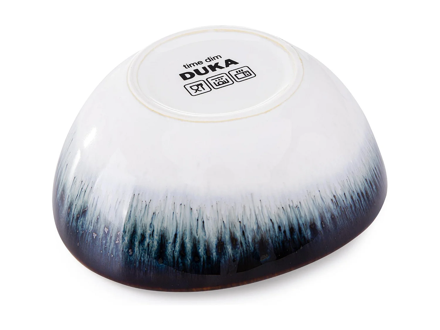 Schalen 6-tlg - weiß / marineblau / braun - TIME DIM