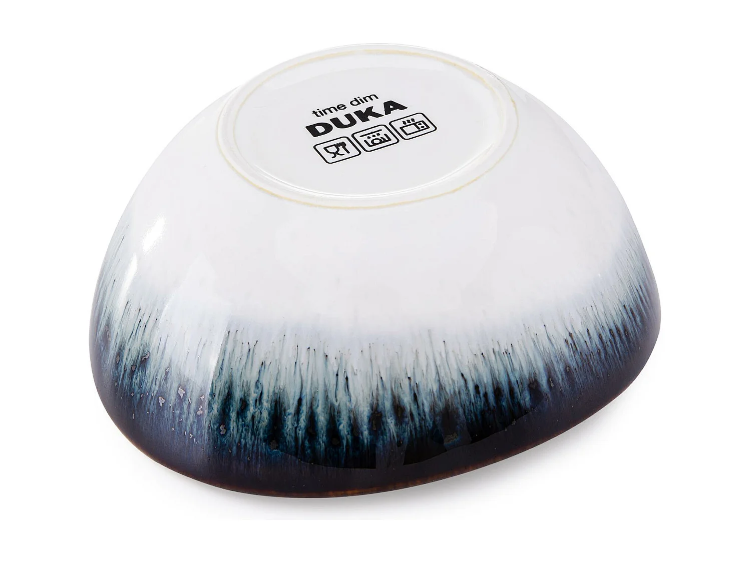 Schalen 6-tlg - weiß / marineblau / braun - TIME DIM