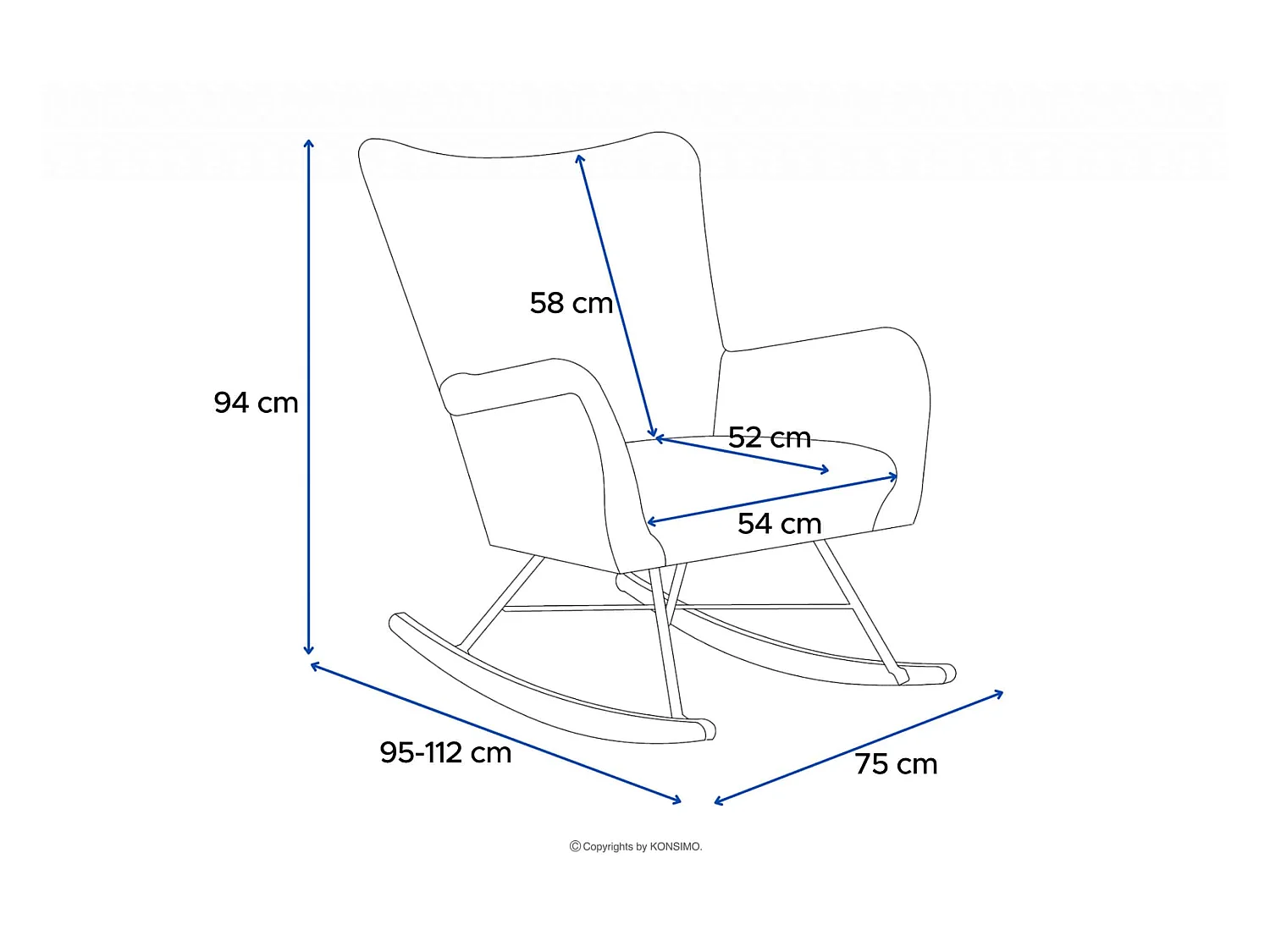 Schaukelsessel - Himmelblau - ADDUCTI