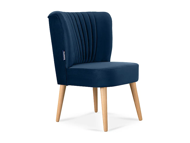 Einzelsessel - Marineblau/Buche Dekor - DUCO