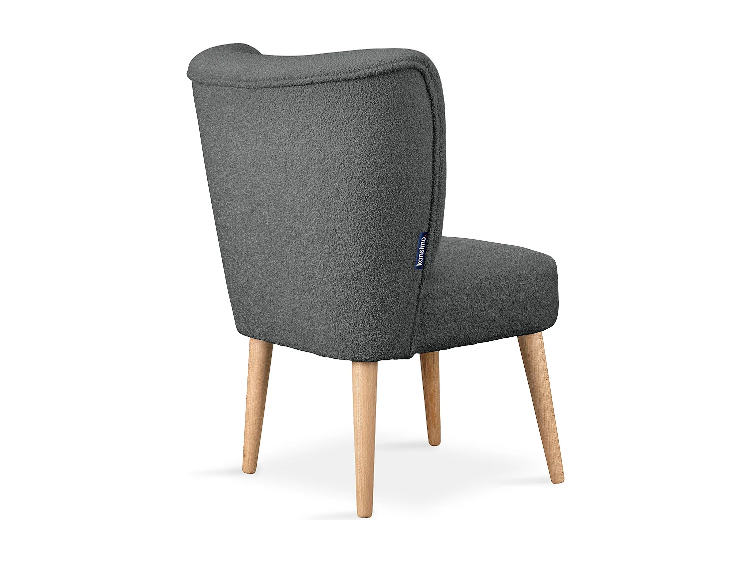 Einzelsessel - Dunkelgrau/Buche Dekor - APPA
