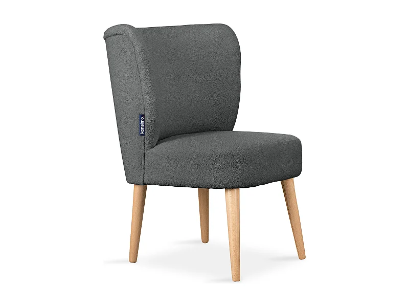 Einzelsessel - Dunkelgrau/Buche Dekor - APPA