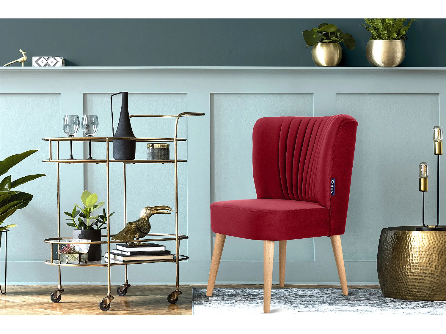 Einzelsessel - Kastanienbraun/Buche Dekor - DUCO