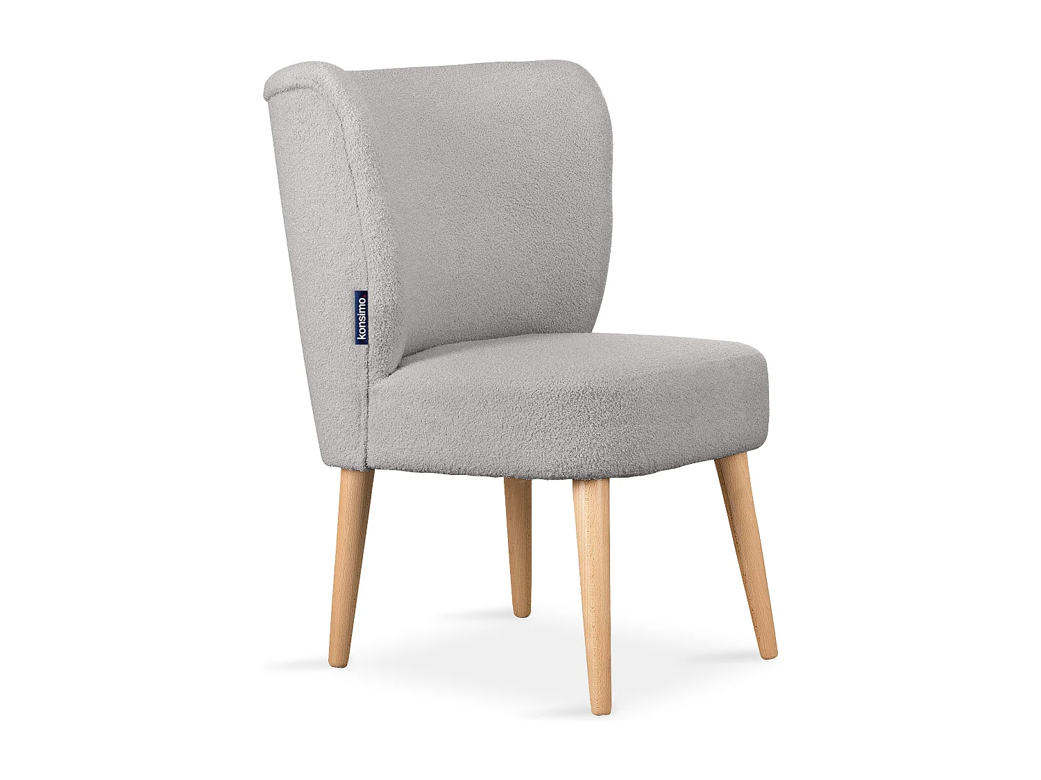 Einzelsessel - Hellgrau/Buche Dekor - APPA