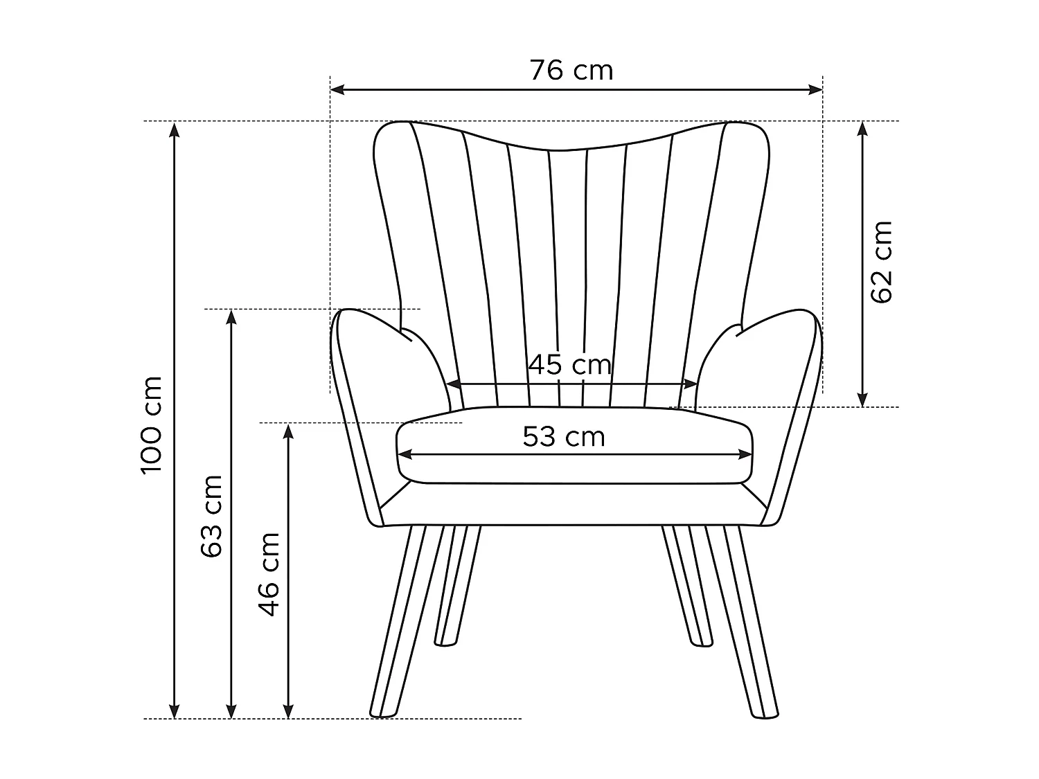Einzelsessel - Rosé - GADI