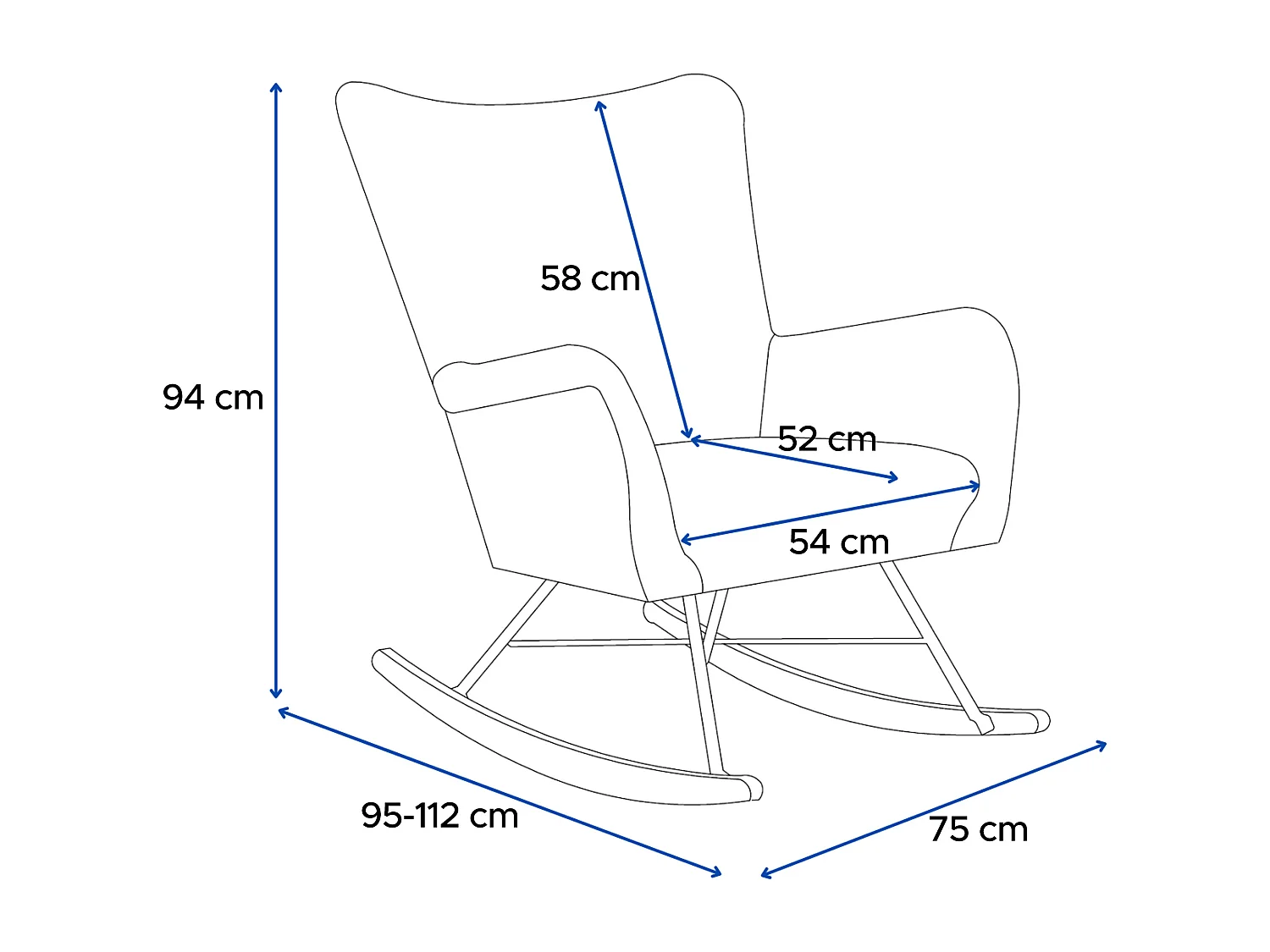 Schaukelsessel - Braun - ADDUCTI