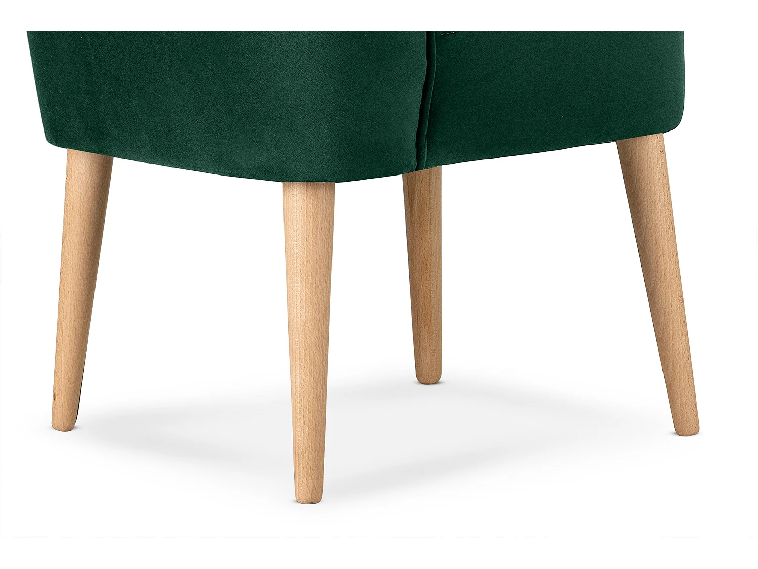 Einzelsessel - Dunkelgrün/Buche Dekor - DUCO