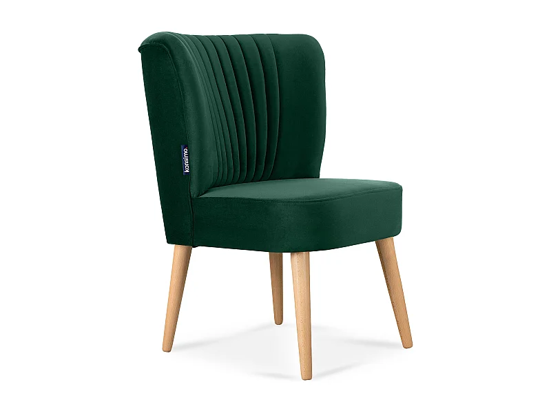 Einzelsessel - Dunkelgrün/Buche Dekor - DUCO