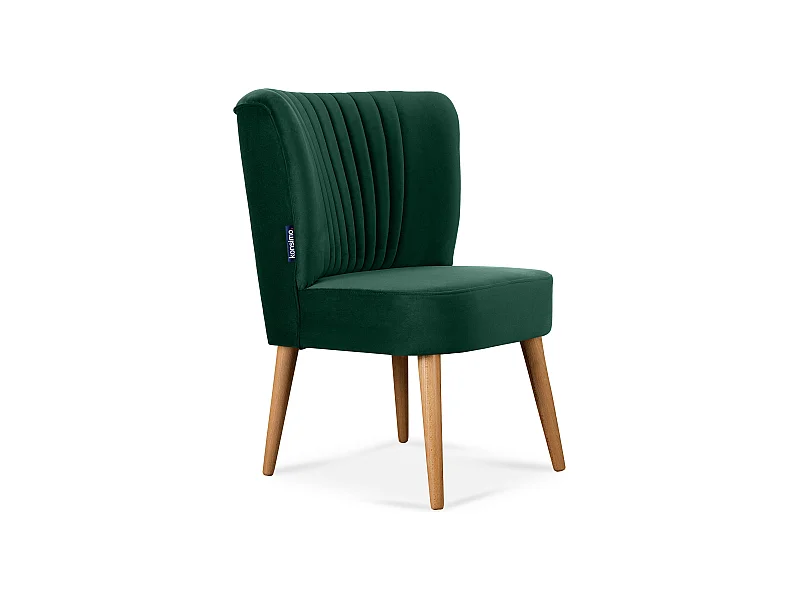 Einzelsessel - Dunkelgrün/Eiche Dekor - DUCO