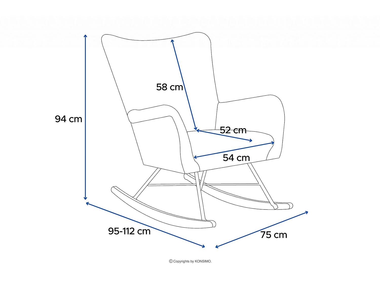 Schaukelsessel - Grau - ADDUCTI