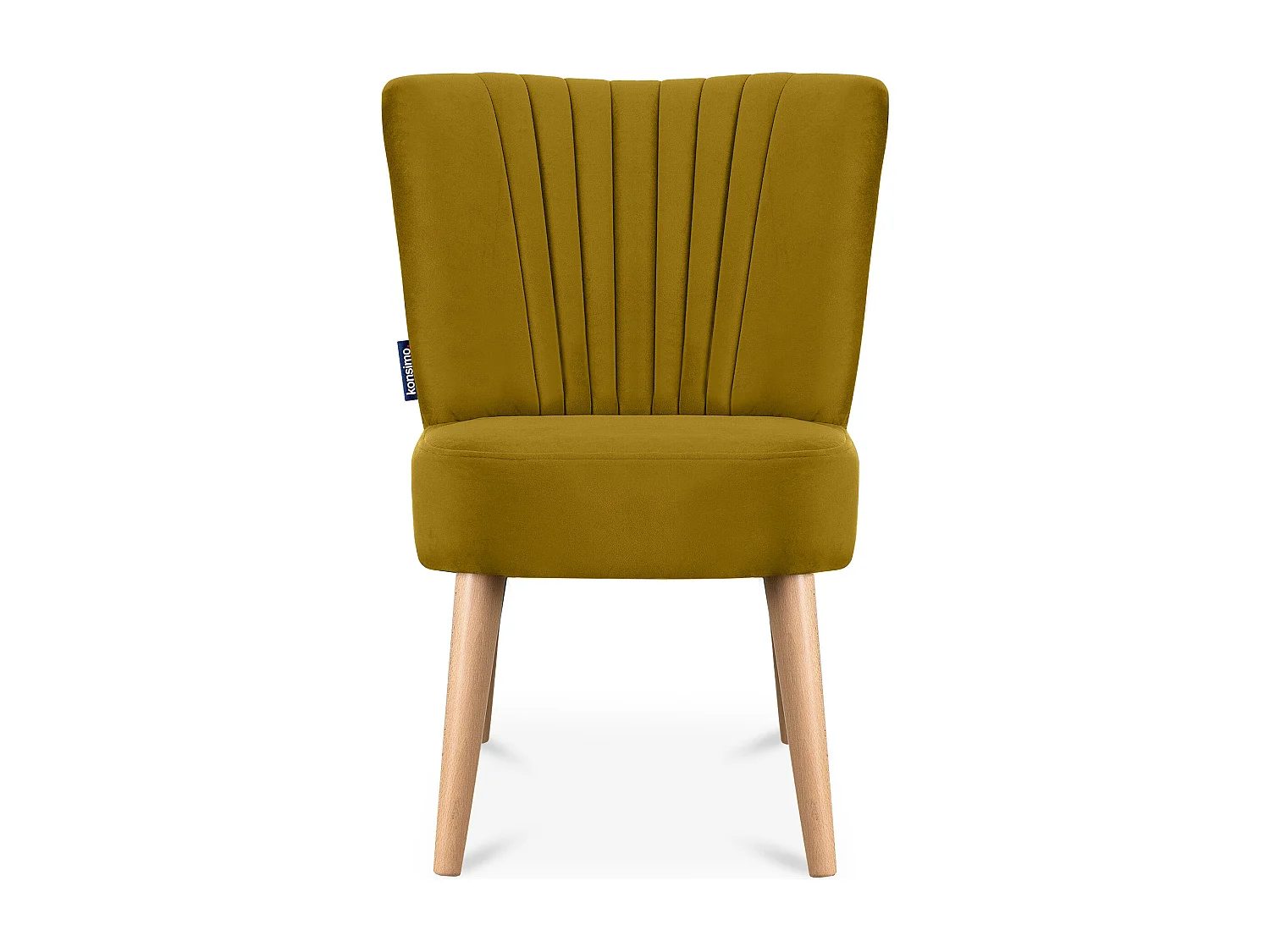 Einzelsessel - Gelb/Buche Dekor - DUCO